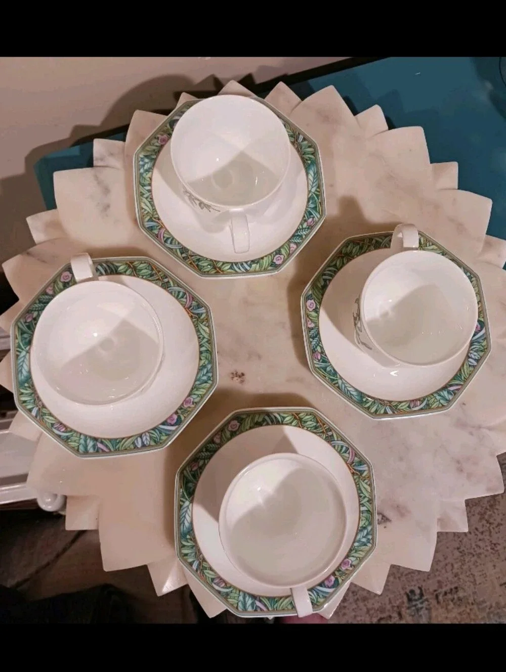 Heinrich Villeroy & Boch 8-PC Amazona Tea Cup & Saucer Set
